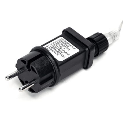 Aigostar - Corrente exterior de Natal LED 100xLED/8 funções 13m IP44 branco frio