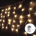Aigostar-Corrente exterior de Natal LED 100xLED/8 funções 3xAA 8x0,4m IP44 branco quente