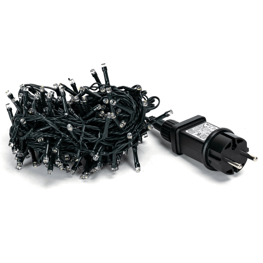 Aigostar - Corrente exterior de Natal LED 200xLED/8 funções 13m IP44 branco quente