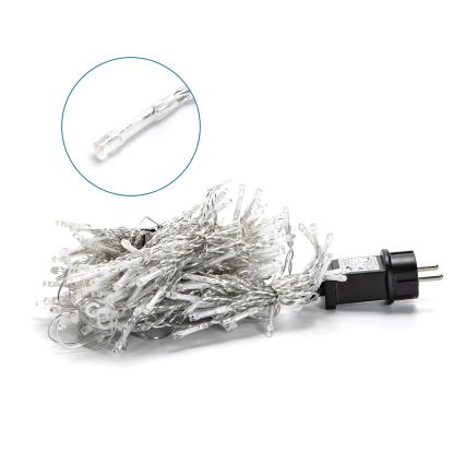 Aigostar - Corrente exterior de Natal LED 200xLED/8 funções 5x2m IP44 branco quente