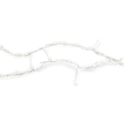 Aigostar - Corrente exterior de Natal LED 200xLED/8 funções 6x1,5m IP44 branco frio