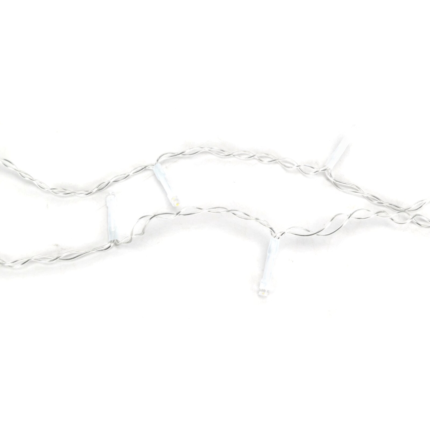 Aigostar - Corrente exterior de Natal LED 200xLED/8 funções 6x1,5m IP44 branco frio