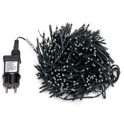 Aigostar - Corrente exterior de Natal LED 400xLED/8 funções 13m IP44 branco frio
