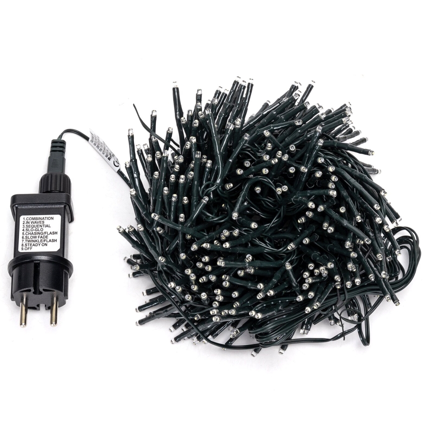 Aigostar - Corrente exterior de Natal LED 400xLED/8 funções 13m IP44 branco frio