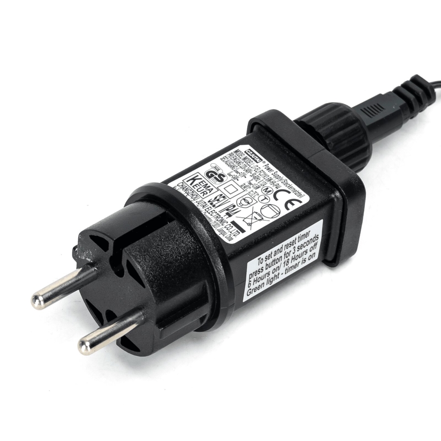 Aigostar - Corrente exterior de Natal LED 400xLED/8 funções 23m IP44 branco quente
