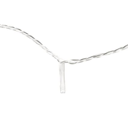 Aigostar - Corrente exterior de Natal LED 50xLED/8 funções 8m IP44 branco quente