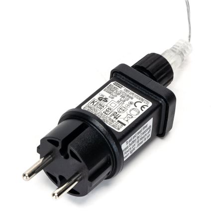 Aigostar - Corrente exterior de Natal LED 50xLED/8 funções 8m IP44 branco quente