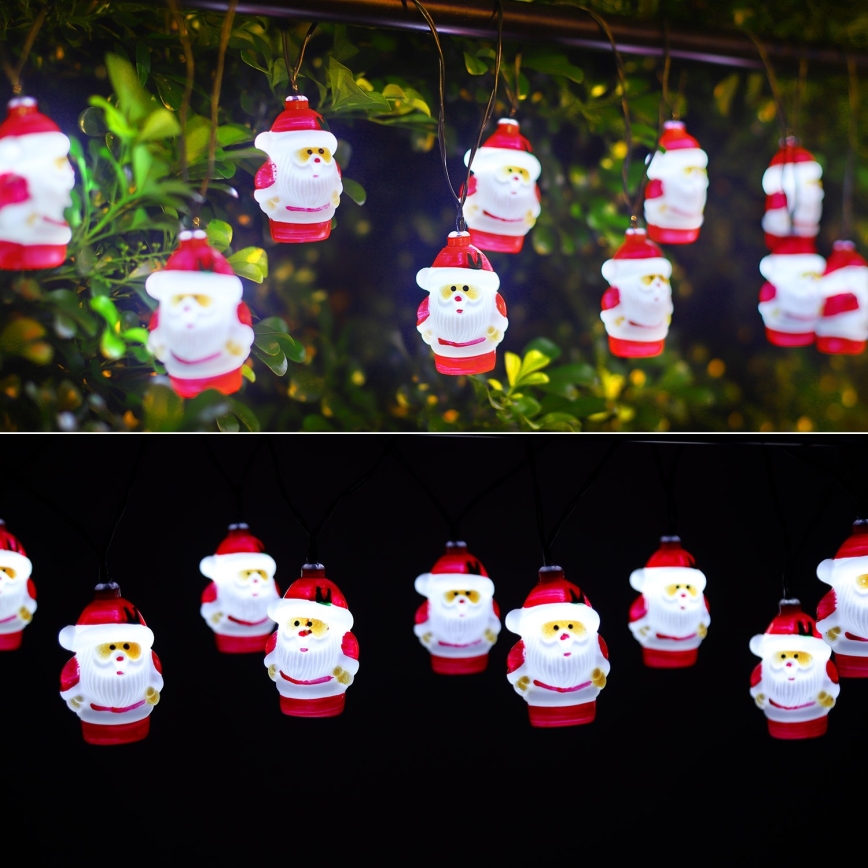 Aigostar - Corrente solar de Natal LED 10xLED/3,8 m IP44 branco frio