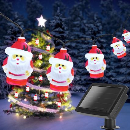 Aigostar - Corrente solar de Natal LED 10xLED/3,8 m IP44 branco frio