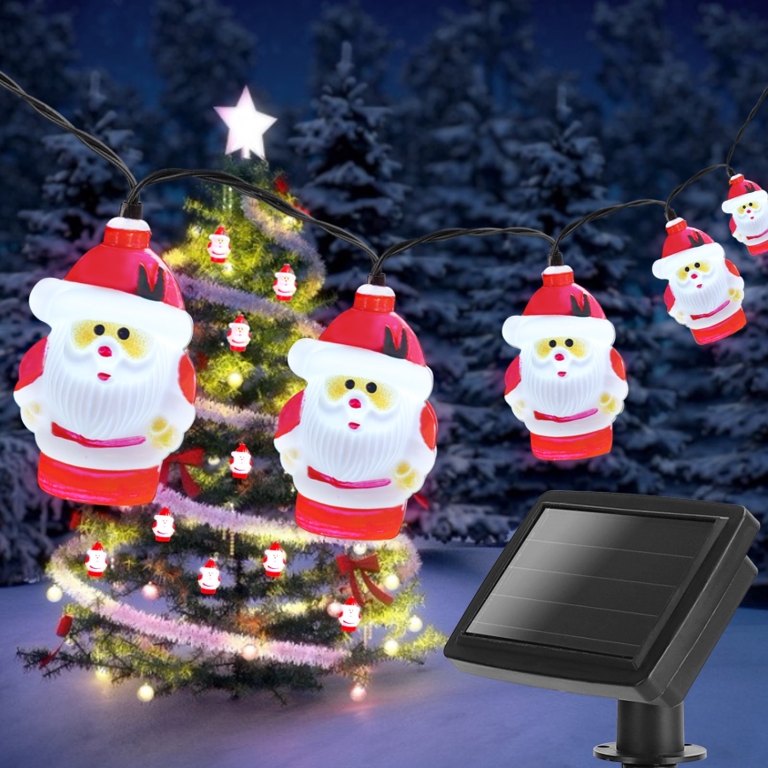 Aigostar - Corrente solar de Natal LED 10xLED/3,8 m IP44 branco frio