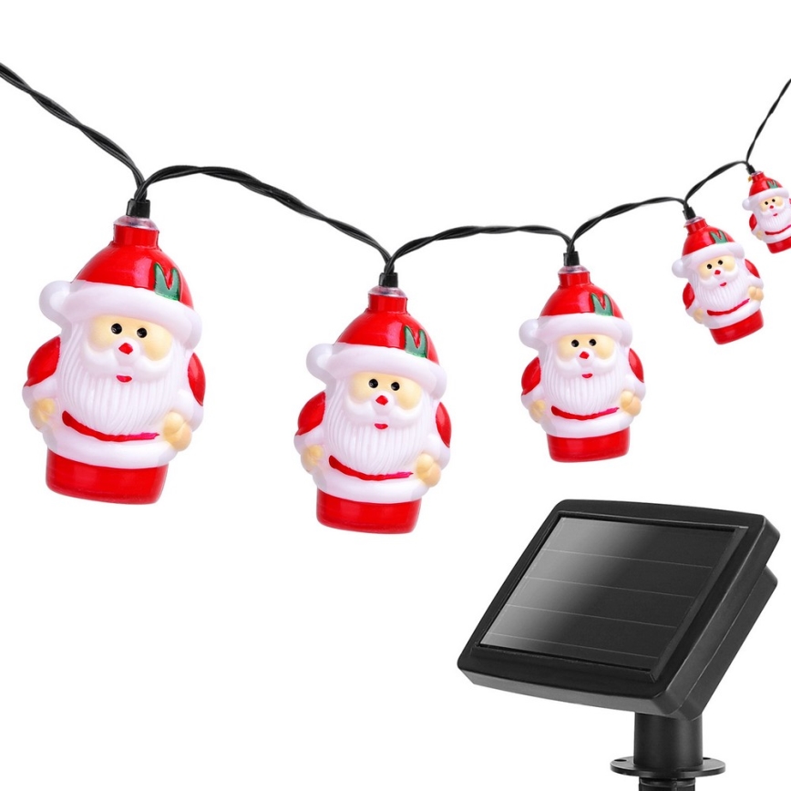 Aigostar - Corrente solar de Natal LED 10xLED/3,8 m IP44 branco frio