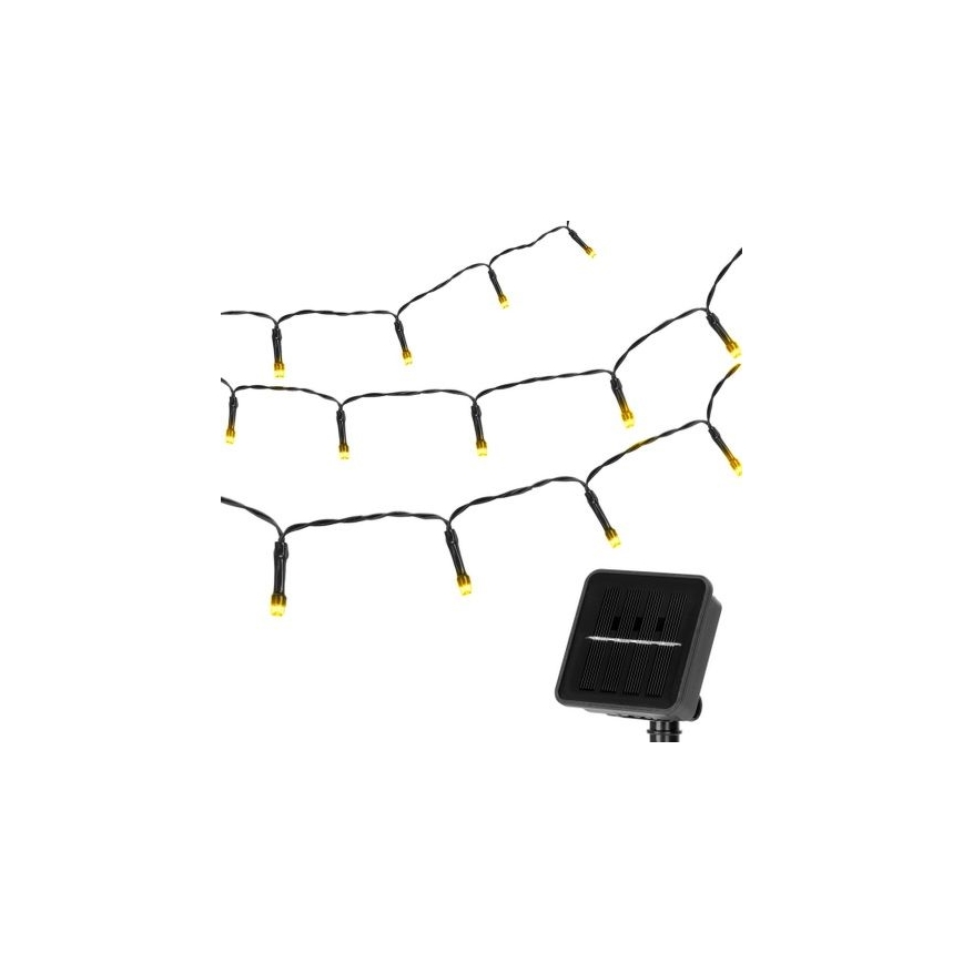 Aigostar - Corrente solar LED 100xLED/12m 300 mAh IP65 branco quente