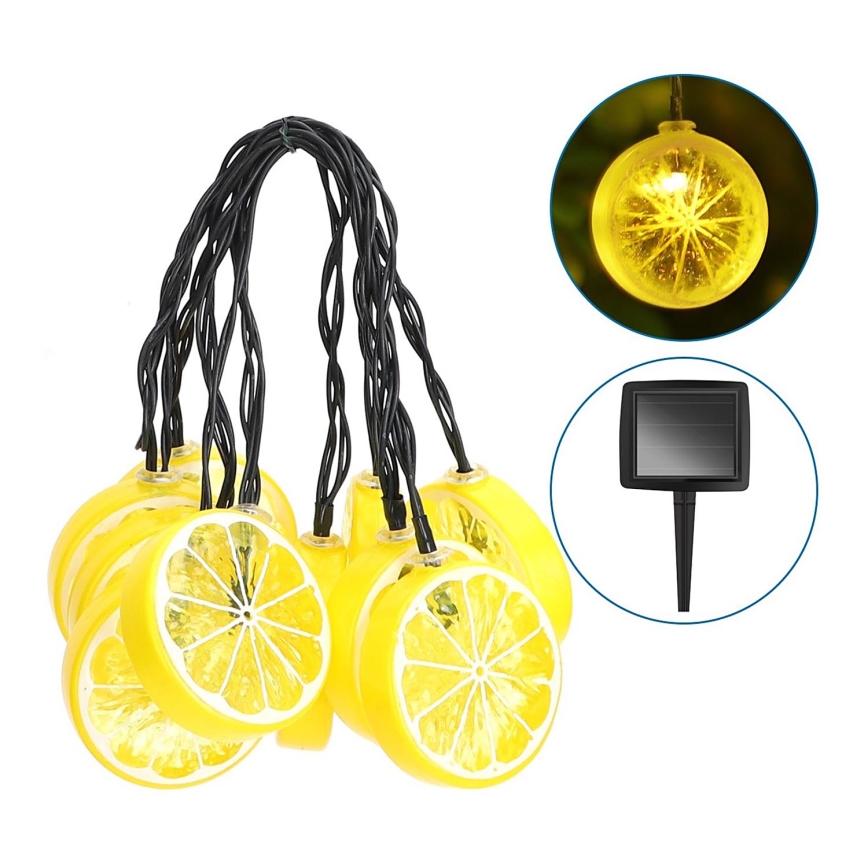 Aigostar - Corrente solar LED 10xLED/3,8m IP44 600 mAh branco quente