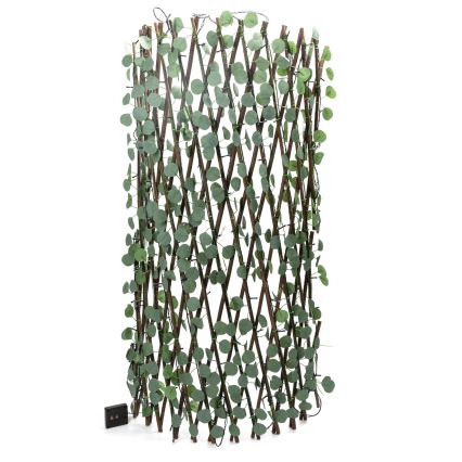 Aigostar - Corrente solar LED 148xLED/2x1,2m IP65 branco quente eucalipto
