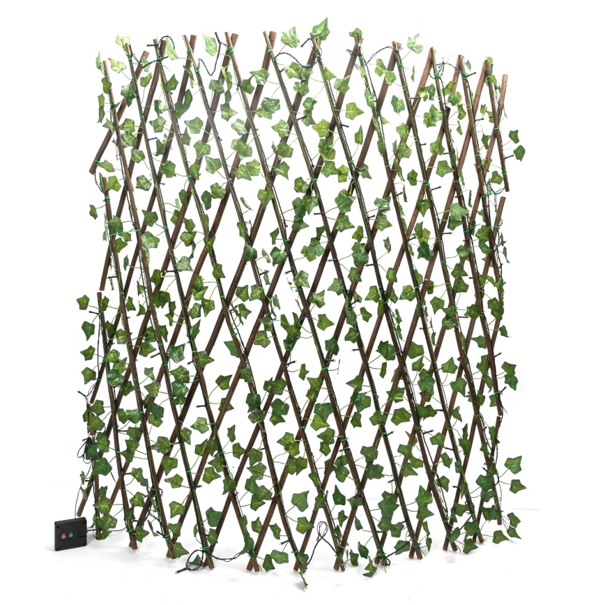 Aigostar - Corrente solar LED 148xLED/2x1,2m IP65 branco quente ivy