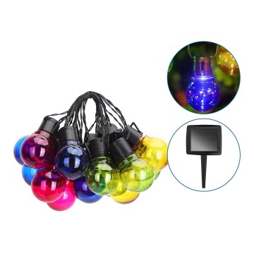 Aigostar - Corrente solar LED 20xLED/5,8m IP44 multicolor