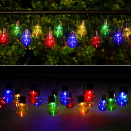 Aigostar - Corrente solar LED 20xLED/5,8m IP44 multicolor