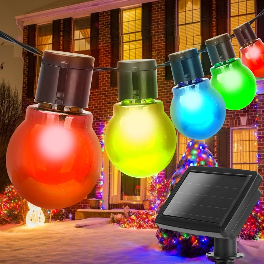 Aigostar - Corrente solar LED 20xLED/5,8m IP44 multicolor