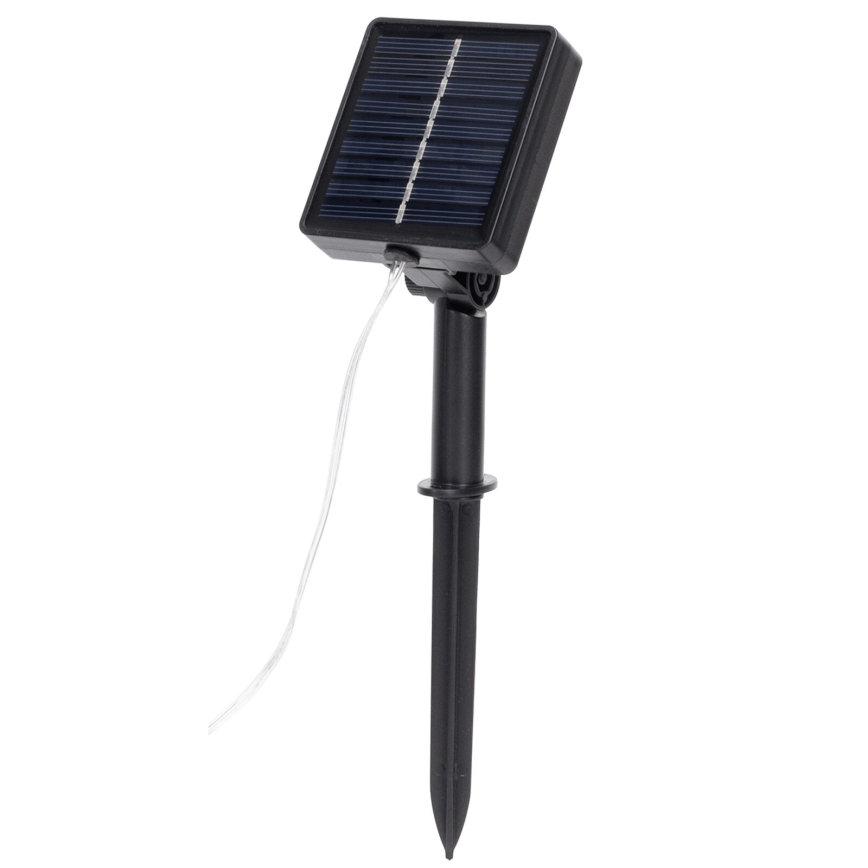 Aigostar - Corrente solar LED 70xLED/4x1m IP65 branco quente azeitona