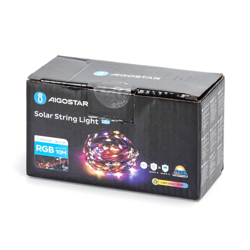 Aigostar - Corrente solar LED LED/8 funções 12m IP65 multicolor