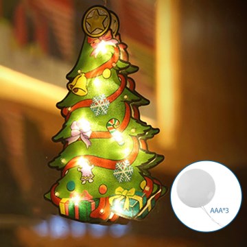Aigostar - Decoração de Natal LED LED/3xAAA árvore 15cm
