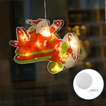 Aigostar - Decoração de Natal LED LED/3xAAA Avião de Natal 17cm