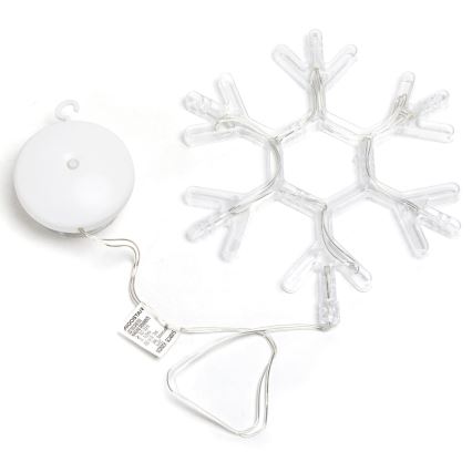 Aigostar - Decoração de Natal LED LED/3xAAA branco quente floco de neve 19cm