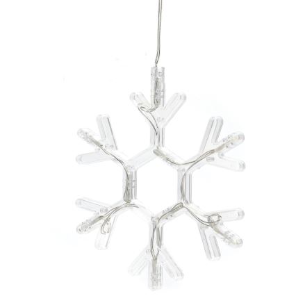 Aigostar - Decoração de Natal LED LED/3xAAA branco quente floco de neve 19cm