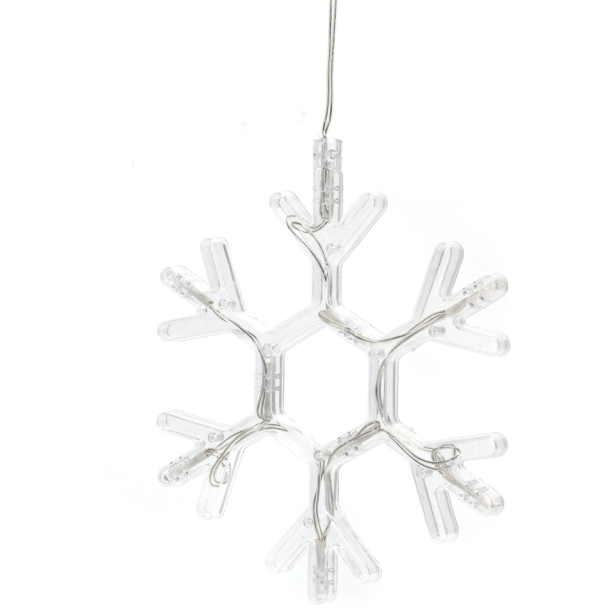 Aigostar - Decoração de Natal LED LED/3xAAA branco quente floco de neve 19cm