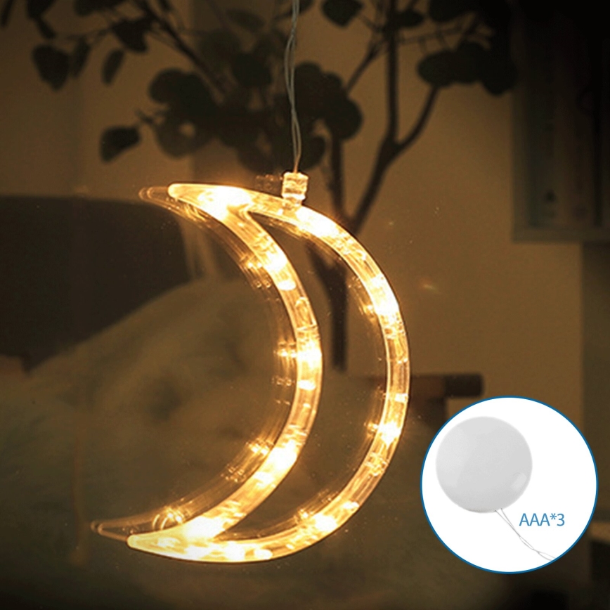 Aigostar - Decoração de Natal LED LED/3xAAA lua 18,5cm