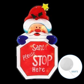Aigostar - Decoração de Natal LED LED/3xAAA Pai Natal com cartaz 45cm