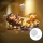 Aigostar - Decoração de Natal LED LED/3xAAA Pai Natal com renas 13,4cm