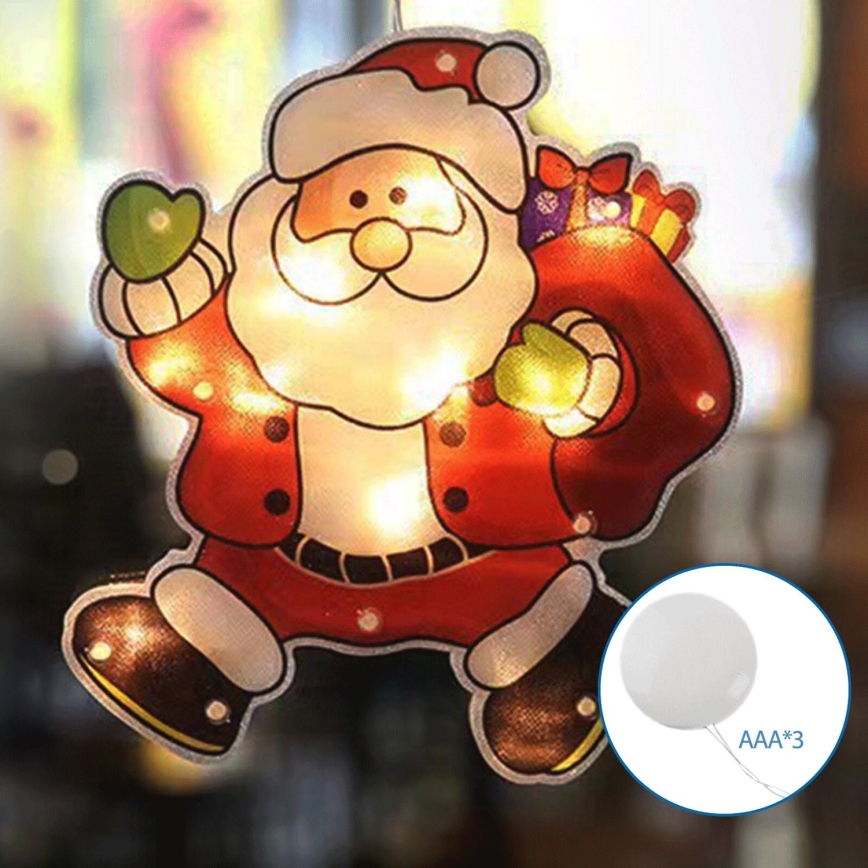 Aigostar - Decoração de Natal LED LED/3xAAA Santa 20cm