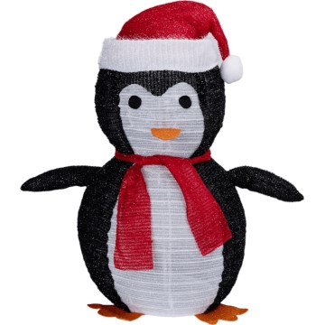 Aigostar - Decoração de Natal LED para exterior 50 LEDs/3xAA IP44 Pinguim