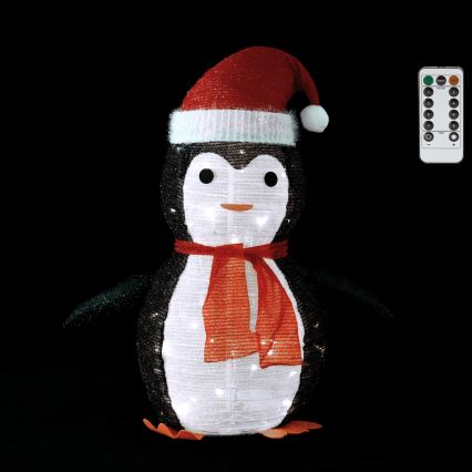 Aigostar - Decoração de Natal LED para exterior 50 LEDs/3xAA IP44 Pinguim