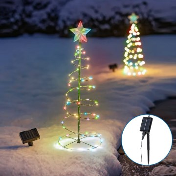 Aigostar - Decoração de Natal Solar LED LED/0,26W/3,7V 75cm IP65 multicolor