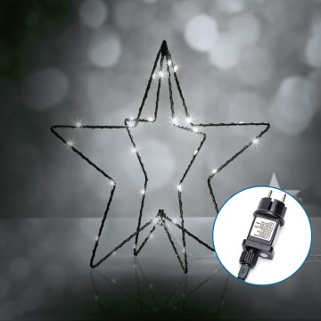 Aigostar - Decoração exterior de Natal LED 3,6W/230V estrela 30cm IP44 branco frio