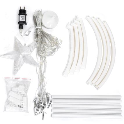 Aigostar - Decoração exterior de Natal LED LED/3,6W/230V 180 cm IP44 branco frio