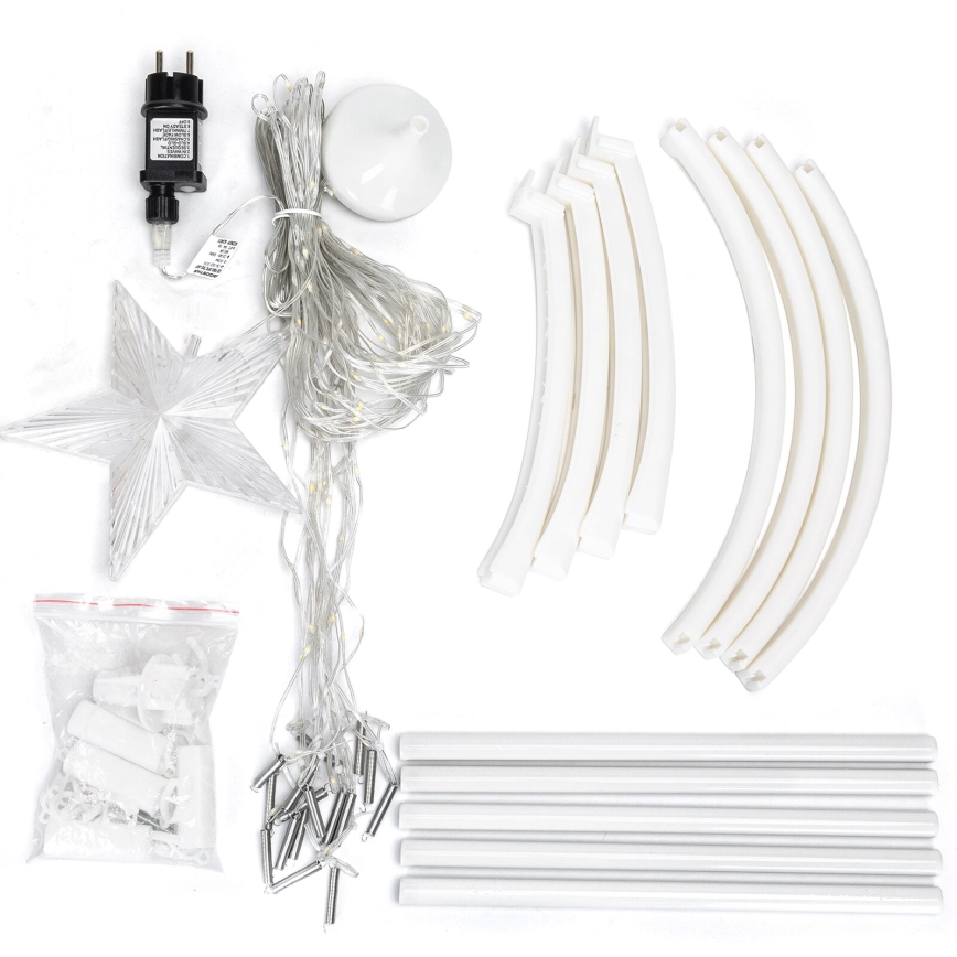 Aigostar - Decoração exterior de Natal LED LED/3,6W/230V 180 cm IP44 branco frio