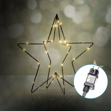 Aigostar-Decoração exterior de Natal LED LED/3,6W/230V estrela 30cm IP44 branco quente