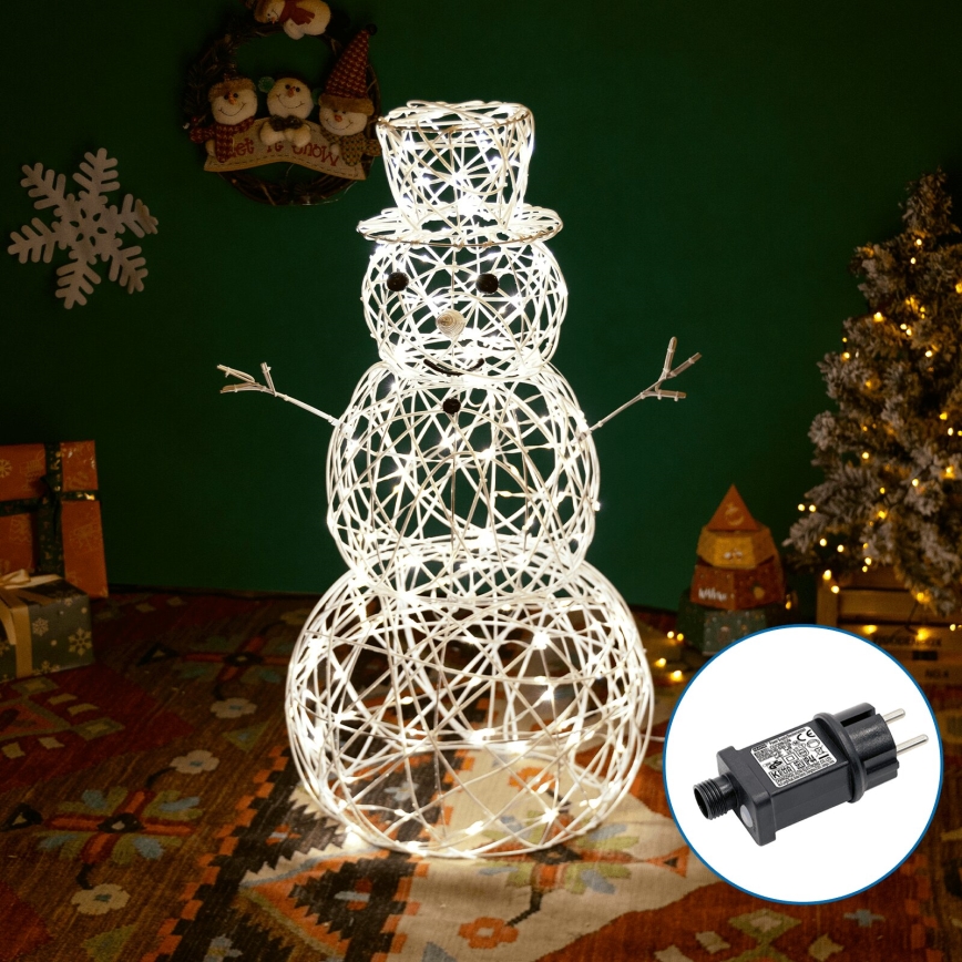Aigostar - Decoração exterior de Natal LED LED/3,6W/31/230V 2700K 90 cm IP44 boneco de neve