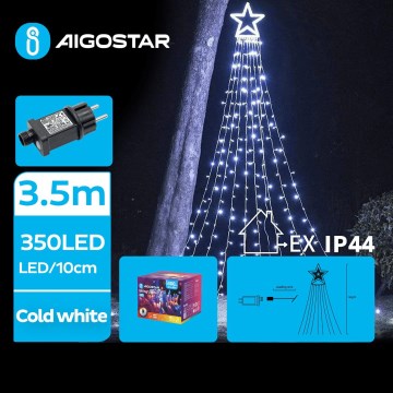 Aigostar - Decoração exterior de Natal LED LED/6W/230V 3,5m IP44 branco frio