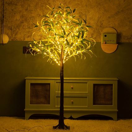 Aigostar - Decoração solar LED 30xLED/2,6m IP65 branco quente azeitona