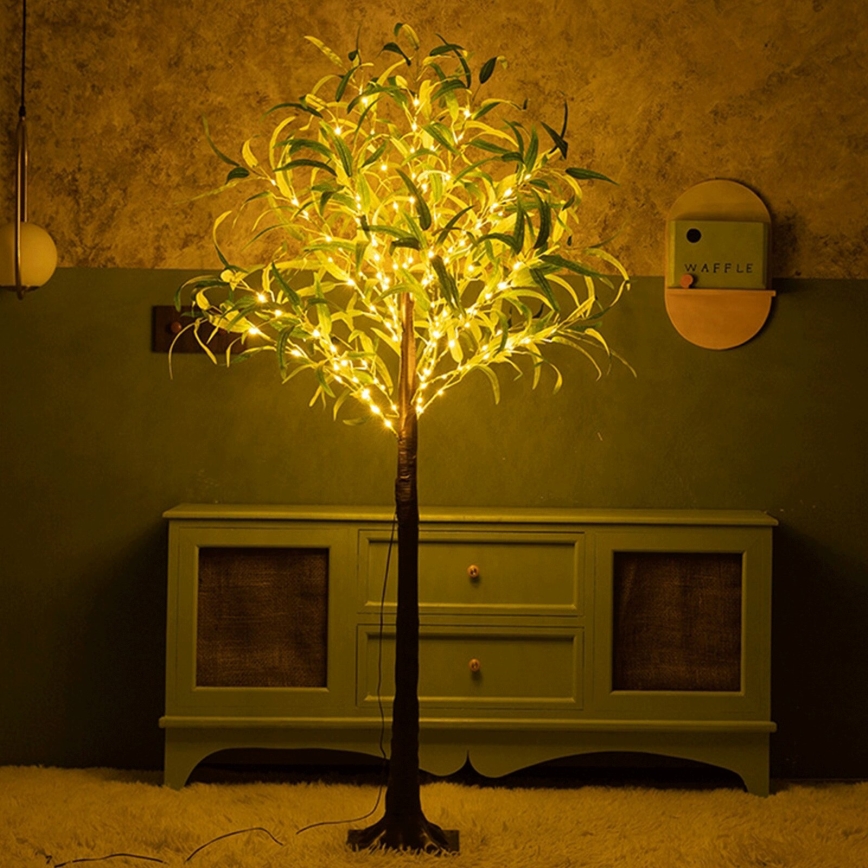 Aigostar - Decoração solar LED 30xLED/2,6m IP65 branco quente azeitona