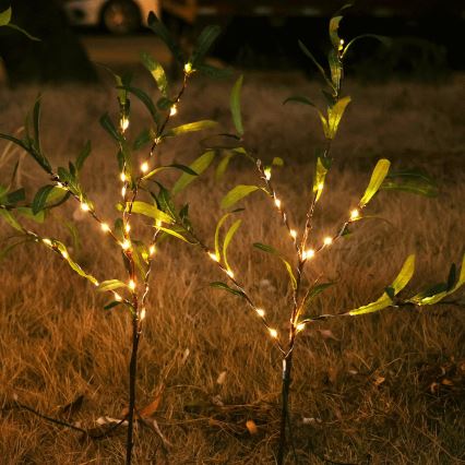 Aigostar - Decoração solar LED 60xLED/3,5m IP65 branco quente azeitona