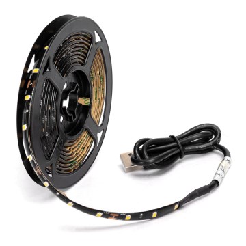 Aigostar - Fita LED 2m LED/4,9W/5V 6500K IP65 preto