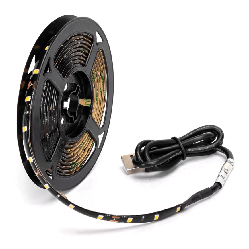 Aigostar - Fita LED 2m LED/4,9W/5V 6500K IP65 preto