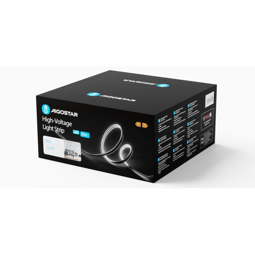 Aigostar - Fita LED 50m LED/400W/230V 6500K IP65