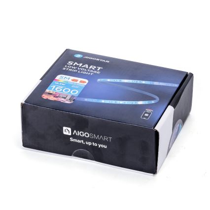 Aigostar - Fita LED RGB Regulável 6,5m LED/16,5W/12/230V 3000K Wi-Fi