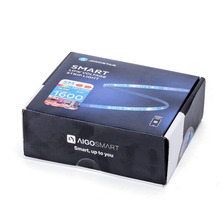 Aigostar - Fita LED RGB Regulável 6,5m LED/16,5W/12/230V 3000K Wi-Fi